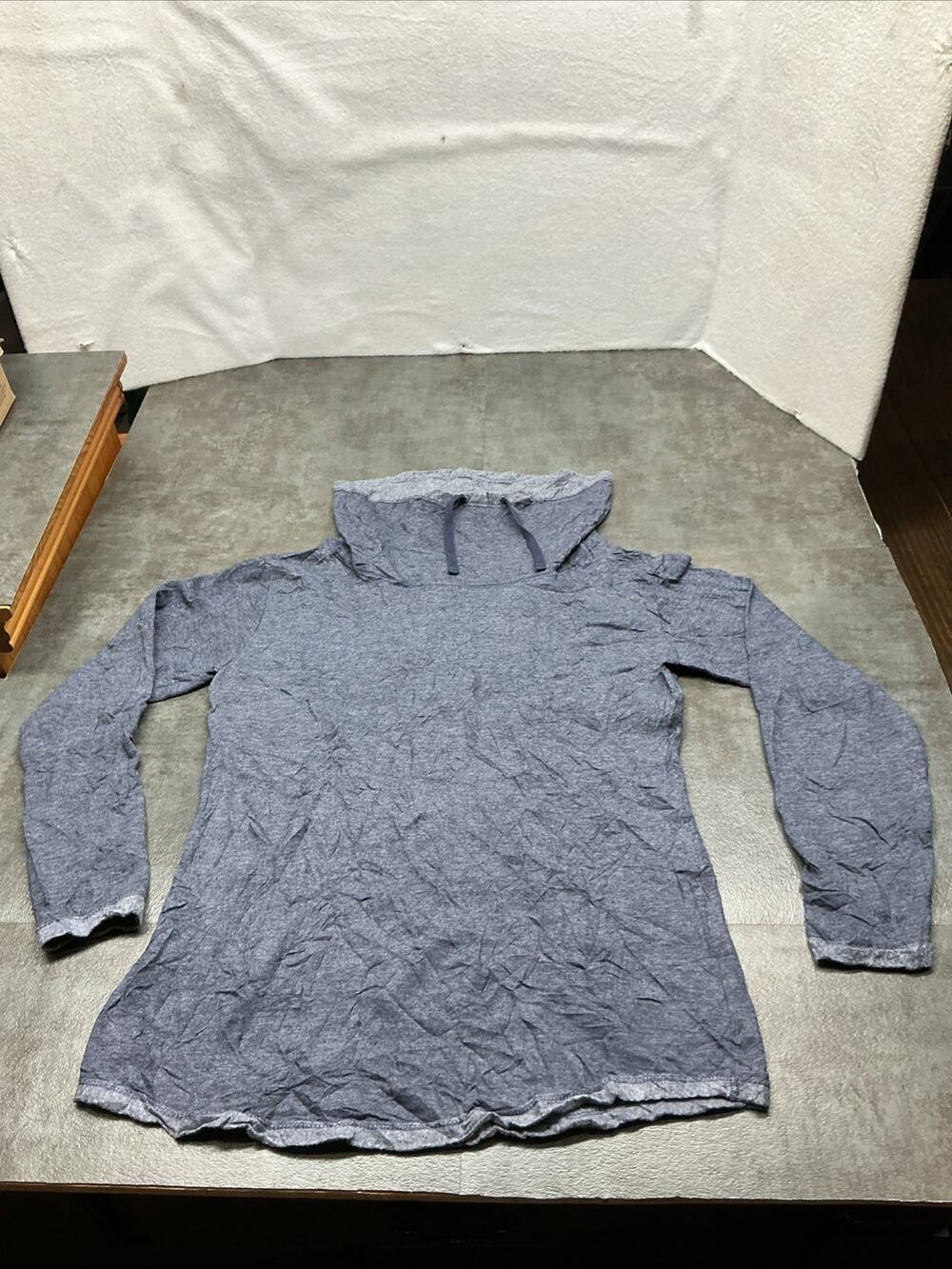 Hanes Live Love Comfort Sweatshirt Womens Size S, Blue Cowl Neck, 4448